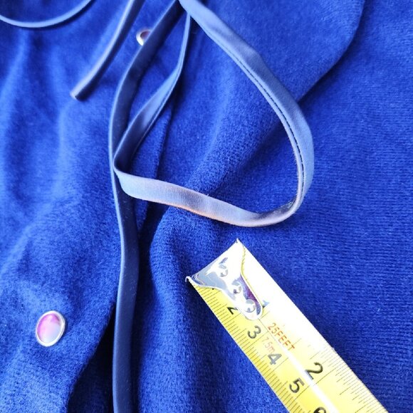 VTG USA Evelyn Pearson Dacran Blue Du Pont Caftan Robe Housecoat Women's Sz L - Picture 10 of 10